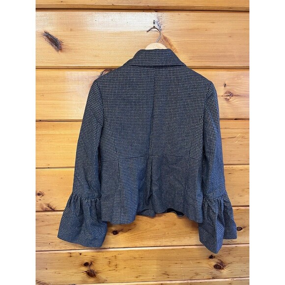 HELENE BERMAN Haute Couture Bell Cuff Tweed Shimmer Blazer Jacket Size:S - Picture 6 of 6